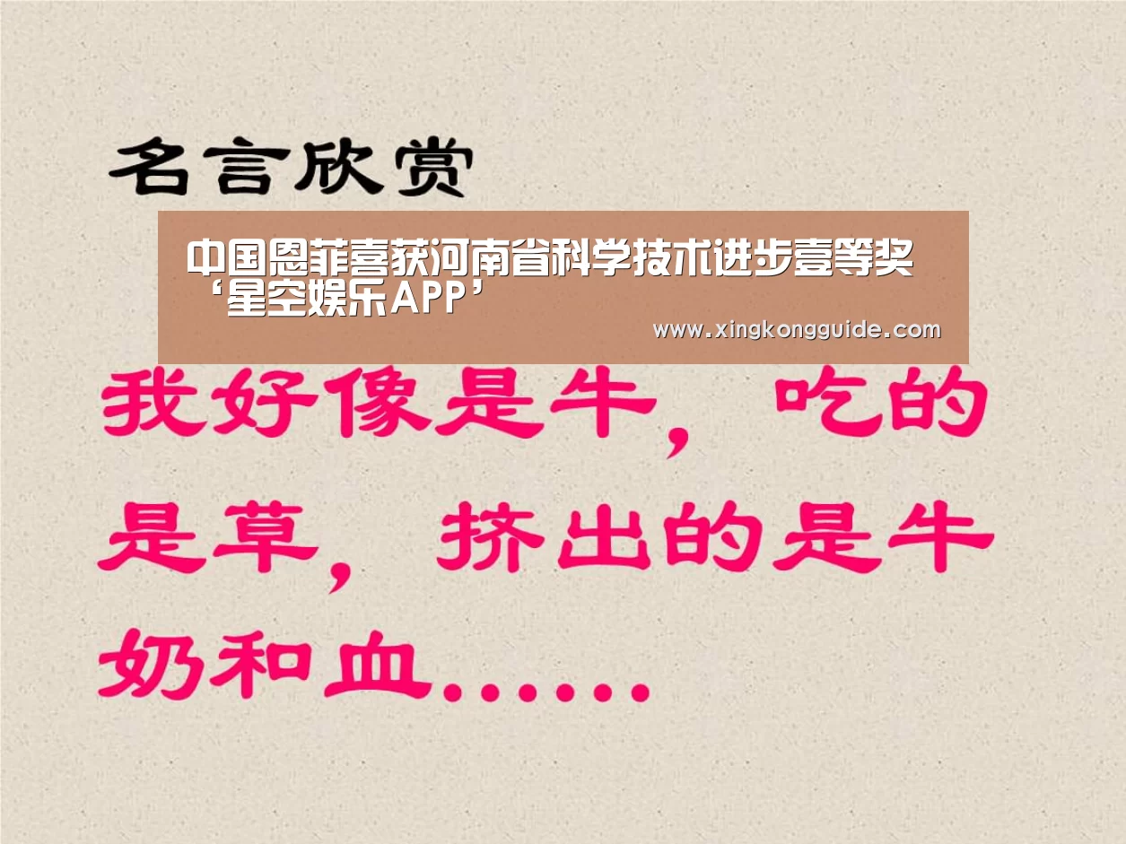 中国恩菲喜获河南省科学技术进步壹等奖‘星空娱乐APP’(图1) 星空娱乐下载